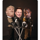 A meme of the three musketeers with cut outs of the faces of Musk, Ye, and Trump are shown.